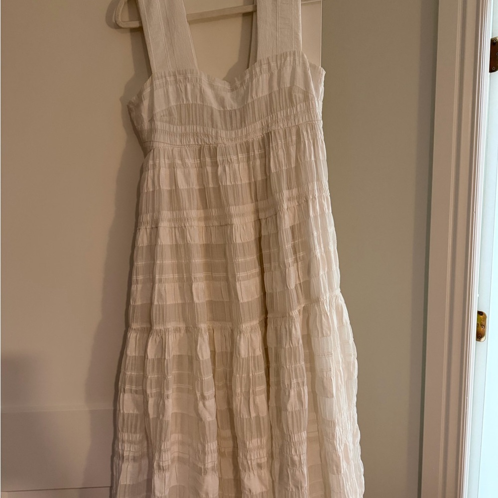 Anthropologie White Tiered Maxi Dress - Picture 4 of 5